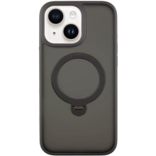 TPU+PC чохол Metal Buttons with MagSafe Colorful HQ Ring для Apple iPhone 14 / 13 (6.1") (Black)