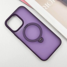 TPU+PC чехол Metal Buttons with MagSafe Colorful HQ Ring для Apple iPhone 14 / 13 (6.1") – Purple