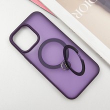 TPU+PC чехол Metal Buttons with MagSafe Colorful HQ Ring для Apple iPhone 14 / 13 (6.1") – Purple