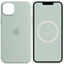 Чехол Silicone case (AAA) full with Magsafe and Animation для Apple iPhone 14 (6.1") (Бирюзовый)