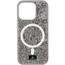 TPU чехол Bling World Rock Diamond with MagSafe для Apple iPhone 14 (6.1") – Серый