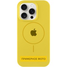 Чехол Silicone Case Full Protective (AA) with MagSafe для Apple iPhone 14 (6.1") – Желтый