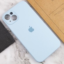 Чехол Silicone Case Full Camera Protective (AA) для Apple iPhone 14 (6.1") – Голубой