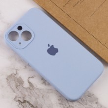Чехол Silicone Case Full Camera Protective (AA) для Apple iPhone 14 (6.1") – Голубой