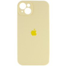 Чехол Silicone Case Full Camera Protective (AA) для Apple iPhone 14 (6.1") – Желтый