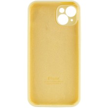 Чехол Silicone Case Full Camera Protective (AA) для Apple iPhone 14 (6.1") – Желтый