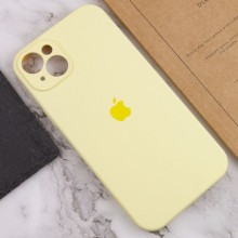 Чехол Silicone Case Full Camera Protective (AA) для Apple iPhone 14 (6.1") – Желтый