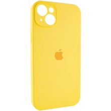Чехол Silicone Case Full Camera Protective (AA) для Apple iPhone 14 (6.1") – Желтый