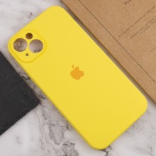 Чехол Silicone Case Full Camera Protective (AA) для Apple iPhone 14 (6.1") – Желтый