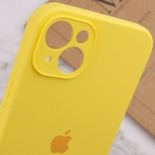 Чехол Silicone Case Full Camera Protective (AA) для Apple iPhone 14 (6.1") – Желтый