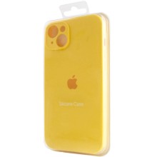 Чехол Silicone Case Full Camera Protective (AA) для Apple iPhone 14 (6.1") – Желтый