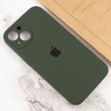 Чехол Silicone Case Full Camera Protective (AA) для Apple iPhone 14 (6.1") – Зеленый