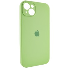 Чехол Silicone Case Full Camera Protective (AA) для Apple iPhone 14 (6.1") – Зеленый
