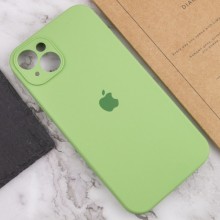 Чехол Silicone Case Full Camera Protective (AA) для Apple iPhone 14 (6.1") – Зеленый