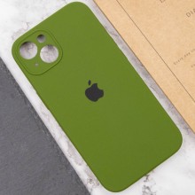 Чехол Silicone Case Full Camera Protective (AA) для Apple iPhone 14 (6.1") – Зеленый