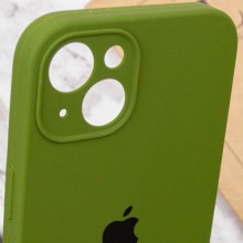 Чехол Silicone Case Full Camera Protective (AA) для Apple iPhone 14 (6.1") – Зеленый