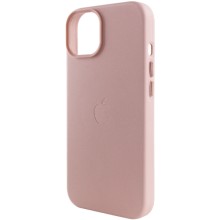 Шкіряний чохол Leather Case (AA Plus) with MagSafe для Apple iPhone 14 (6.1") – Пудровий
