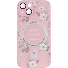 TPU+PC чехол Secret Garden with MagSafe для Apple iPhone 14 (6.1") – Розовый