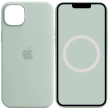 Чехол Silicone case (AAA) with Magsafe and Animation для Apple iPhone 14 (6.1") – Бирюзовый