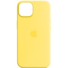 Чехол Silicone case (AAA) with Magsafe and Animation для Apple iPhone 14 (6.1") – Желтый
