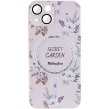 TPU+PC чехол Secret Garden with MagSafe для Apple iPhone 14 (6.1") – Белый