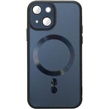 Чехол TPU+Glass Sapphire Midnight with MagSafe для Apple iPhone 14 (6.1") – Черный