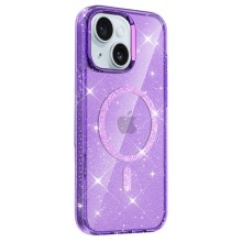Чехол TPU Eclipse Sparkle (MagFit) для Apple iPhone 14 / 13 (6.1") – Фиолетовый