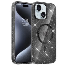 Чехол TPU Eclipse Sparkle (MagFit) для Apple iPhone 14 / 13 (6.1") – Черный