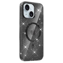 Чехол TPU Eclipse Sparkle (MagFit) для Apple iPhone 14 / 13 (6.1") – Черный