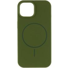 Чохол Silicone Case Full Protective (AA) NO LOGO with MagSafe для Apple iPhone 14 (6.1") – Зелений