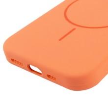 Чохол Silicone Case Full Protective (AA) NO LOGO with MagSafe для Apple iPhone 14 (6.1") – Помаранчевий
