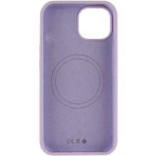 Чохол Silicone Case Full Protective (AA) NO LOGO with MagSafe для Apple iPhone 14 (6.1") – Бузковий
