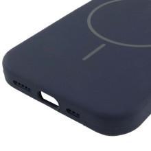 Чохол Silicone Case Full Protective (AA) NO LOGO with MagSafe для Apple iPhone 14 (6.1") – Темно-синій