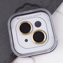 Защитное стекло Metal Classic на камеру (в упак.) для Apple iPhone 14 (6.1") / 14 Plus (6.7") – Золотой