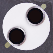 Защитное стекло Metal Classic на камеру (в упак.) для Apple iPhone 14 (6.1") / 14 Plus (6.7") – Серебряный