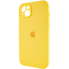 Чехол Silicone Case Full Camera Protective (AA) для Apple iPhone 14 (6.1") – Желтый