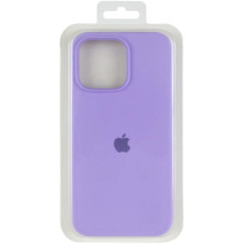 Чохол Silicone Case (AA) Logo with MagSafe для Apple iPhone 14 (6.1") – Бузковий