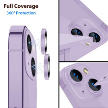 Защитное стекло Metal Classic на камеру (в упак.) для Apple iPhone 14 (6.1") / 14 Plus (6.7") – Фиолетовый