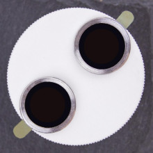 Защитное стекло Metal Classic на камеру (в упак.) для Apple iPhone 14 (6.1") / 14 Plus (6.7") – Серебряный