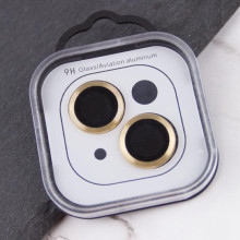 Защитное стекло Metal Classic на камеру (в упак.) для Apple iPhone 14 (6.1") / 14 Plus (6.7") – Золотой