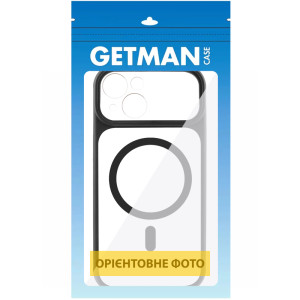 Чехол TPU+PC GETMAN Moon Clear with MagSafe для Apple iPhone 14 (6.1")