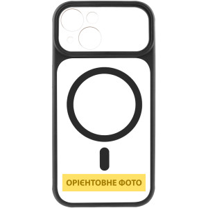 Чохол TPU+PC GETMAN Moon Clear with MagSafe для Apple iPhone 14 (6.1") – Чорний