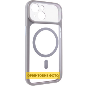 Чохол TPU+PC GETMAN Moon Clear with MagSafe для Apple iPhone 14 (6.1") – Сірий