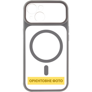 Чохол TPU+PC GETMAN Moon Clear with MagSafe для Apple iPhone 14 (6.1") – Сірий