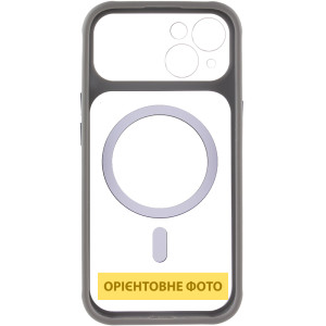 Чохол TPU+PC GETMAN Moon Clear with MagSafe для Apple iPhone 14 (6.1") – Сірий