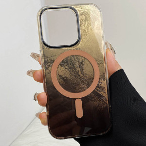 Чехол TPU Shiny Mountain Magnetic Fit для Apple iPhone 14 / 13 (6.1") – Коричневый
