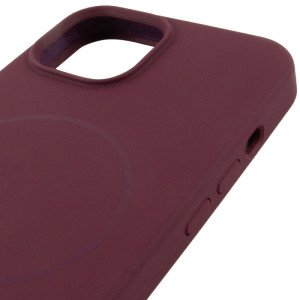 Чехол Silk Full Protective (AA) NO LOGO with Magnetic Fit для Apple iPhone 14 (6.1") – Бордовый