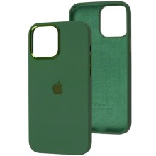 Чохол Silicone Case Metal Buttons (AA) для Apple iPhone 14 (6.1") – Зелений