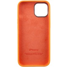 Чехол Silicone Case Metal Buttons (AA) для Apple iPhone 14 (6.1") – Оранжевый