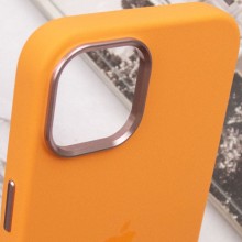 Чохол Silicone Case Metal Buttons (AA) для Apple iPhone 14 (6.1") – Помаранчевий